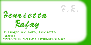 henrietta rafay business card